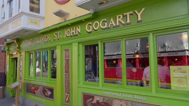 Irish Pub Temple Bar District Von Dublin Stadt Dublin Irland — Stockvideo