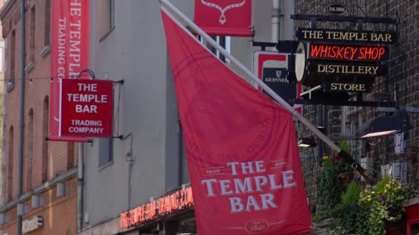 Famoso Temple Bar Dublino Città Dublino Irlanda Aprile 2022 — Video Stock