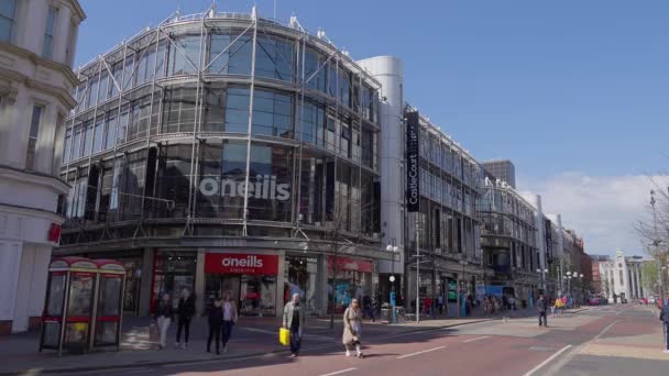 Castle Court Shopping Centre Centrala Belfast Belfast Förenade Kungariket April — Stockvideo