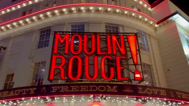 Moulin Rouge Musical Piccadilly Theatre London London United Kingdom December — Stock video