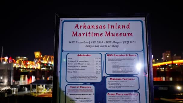 Arkansas Island Maritime Museum Little Rock Arkansas Noviembre 2022 — Vídeos de Stock