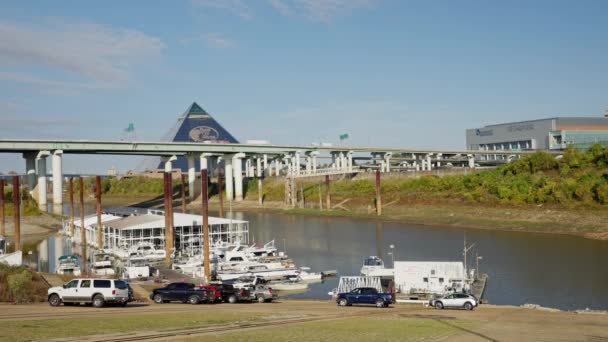 Small Marina Memphis Mud Island Memphis Tennessee November 2022 — Wideo stockowe