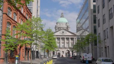 Belfast City Hall in the city center - BELFAST, UNITED KINGDOM - APRIL 25, 2022