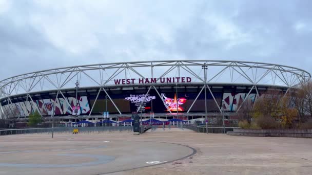 Estadio Londres Parque Olímpico Queen Elizabeth Hogar West Ham United — Vídeo de stock