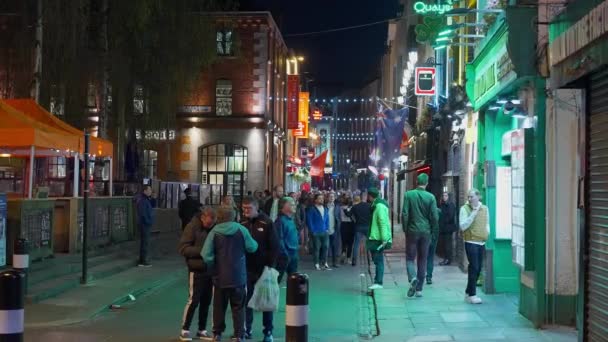 Amazing Irish Pubs Temple Bar Quarter Dublin City Dublin Ireland — Wideo stockowe