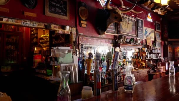 Typische Westerse Saloon Fort Worth Stockyards Historische Wijk Fort Worth — Stockvideo