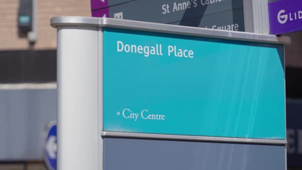 Donegall Place Centrala Belfast Belfast Förenade Kungariket April 2022 — Stockvideo