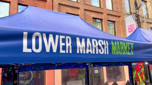 Lower Marsh Market London London Vereinigtes Königreich Dezember 2022 — Stockvideo