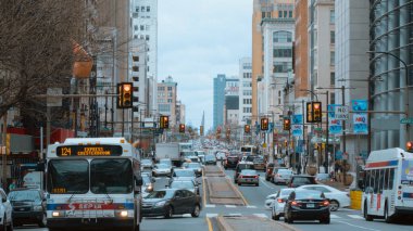 Benjamin Franklin Parkway, Philadelphia - PHILADELPHIA, Birleşik Devletler - 6 Nisan 2017