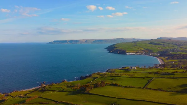 Beautiful Causeway Coast Northern Ireland Aerial View Drone — Stockfoto