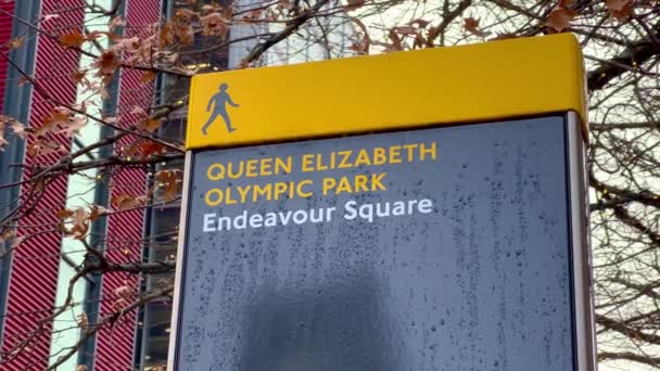 Parco Olimpico Della Regina Elisabetta Londra Londra Regno Unito Dicembre — Video Stock
