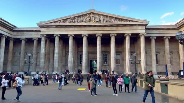 Muzeum Brytyjskie Londynie London Zjednoczone Królestwo Grudnia 2022 — Wideo stockowe