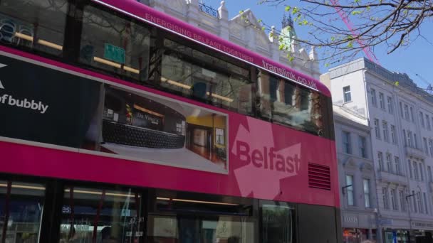 Public Transport City Belfast Belfast United Kingdom April 2022 — Stock Video