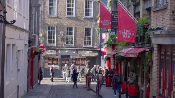 Słynny Temple Bar Dublinie Miasto Dublina Irlandia Kwietnia 2022 — Wideo stockowe