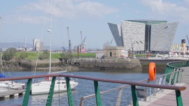 Titanic Quarter City Belfast Belfast United Kingdom April 2022 — Stockvideo
