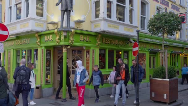 Irish Pub Temple Bar District Dublin City Dublin Irlanda Abril — Vídeo de Stock