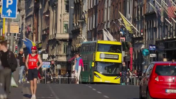 Дама Вулиця Центрі Міста Дублін Сіті Дублін Ірландія Квітня 2022 — стокове відео