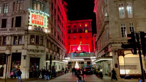 Pretty Woman Musical Teatro Savoy Londres Londres Reino Unido Diciembre — Vídeo de stock