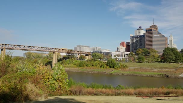 Miasto Memphis Widok Wyspy Mud Memphis Tennessee Listopad 2022 — Wideo stockowe