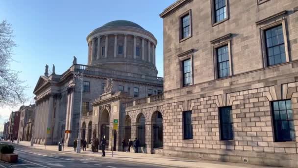 Cuatro Tribunales Centro Dublín Ciudad Dublín Irlanda Abril 2022 — Vídeos de Stock