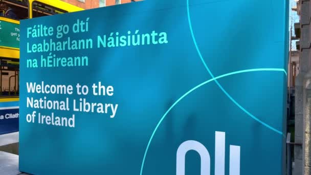 Irlands Nationalbibliotek Dublin Dublin Irland April 2022 — Stockvideo