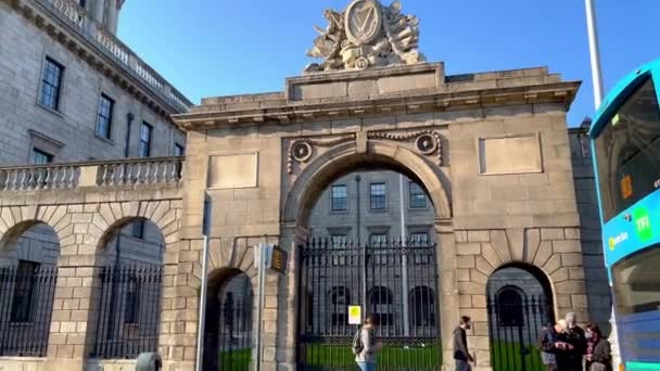Vier Gerichte Stadtzentrum Von Dublin Stadt Dublin Irland April 2022 — Stockvideo