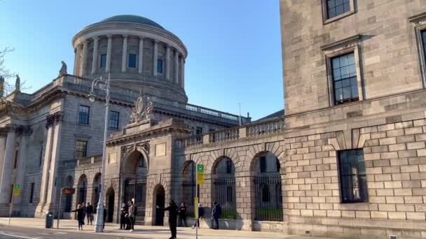 Quatre Tribunaux Dans Centre Ville Dublin Ville Dublin Irlande Avril — Video