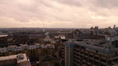 East London from above - view over the rooftops - LONDON, UNITED KINGDOM - DECEMBER 18, 2022