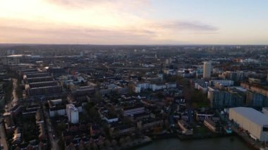 Aerial view over Bermondsey and the South of London - LONDON, UNITED KINGDOM - DECEMBER 18, 2022