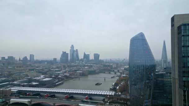 London Mist Foggy Day London United Kingdom December 2022 — Vídeos de Stock
