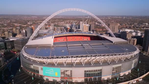 Estádio Wembley Famoso Londres Cima Londres Reino Unido Dezembro 2022 — Vídeo de Stock