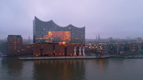 함부르크 항구에 필하모니 음악당 놀랍게 부르크의 2022 — 비디오