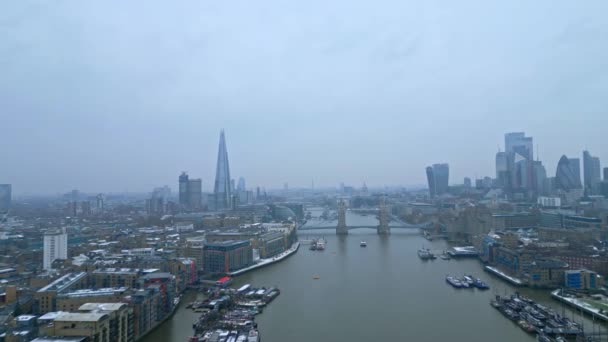 London Mist Foggy Day London United Kingdom December 2022 — Video Stock