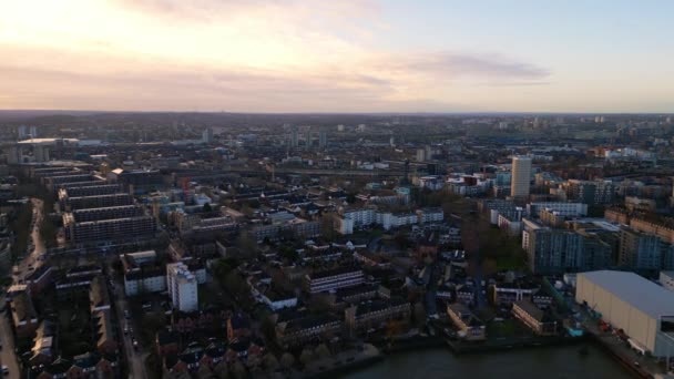 Aerial View Bermondsey South London London United Kingdom December 2022 — Stock videók