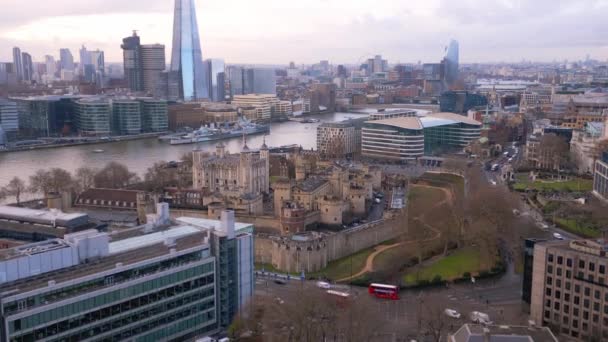 Tower London View City London United Kingdom December 2022 — Stock Video