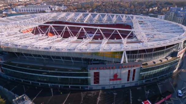 Emirates Stadium Domov Fotbalového Klubu Arsenal London Letecký Pohled Londýn — Stock video
