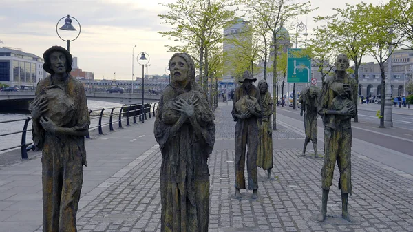 stock image National Famine Memorial at Dublin Docklands - Ireland travel photography