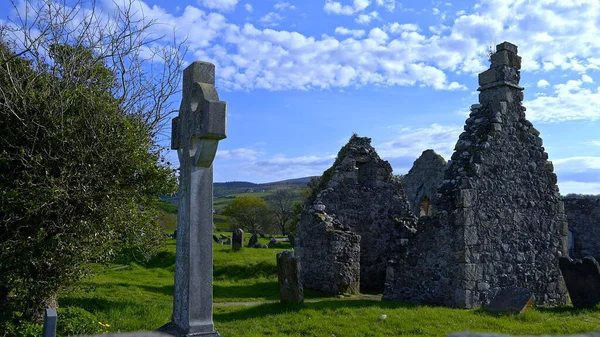 Ancient Cemetery Ruins Church Northern Ireland Ireland Travel Photography Ireland — стокове фото