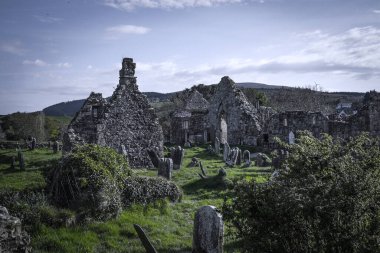 Ruins of an old abbey and cemetery in Northern Ireland - travel photography