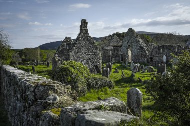 Ruins of an old abbey and cemetery in Northern Ireland - travel photography