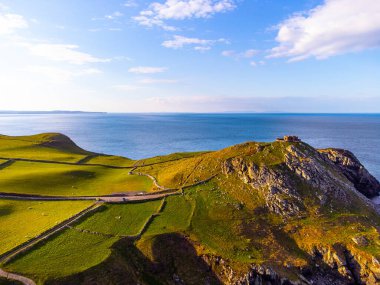 The beautiful Causeway Coast in Northern Ireland aerial view