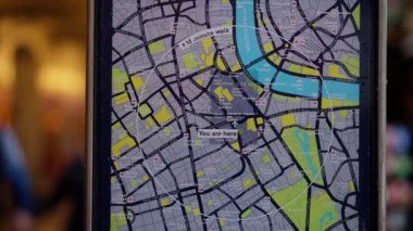 Map of West End London district - travel photography