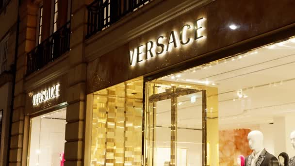 Versace Store Londonチェルシー ロンドン イギリス 2022年12月20日 — ストック動画