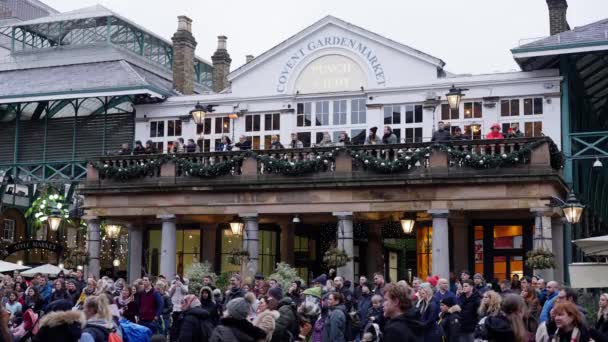 Covent Garden London Christmas Time Travel Photography — Vídeos de Stock