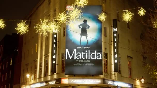 Matilda Music Sical London West End London United Kingdom Ingdom — 图库视频影像