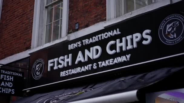 Bens Traditional Fish Chips Restaurant London Travel Photography — Stock videók
