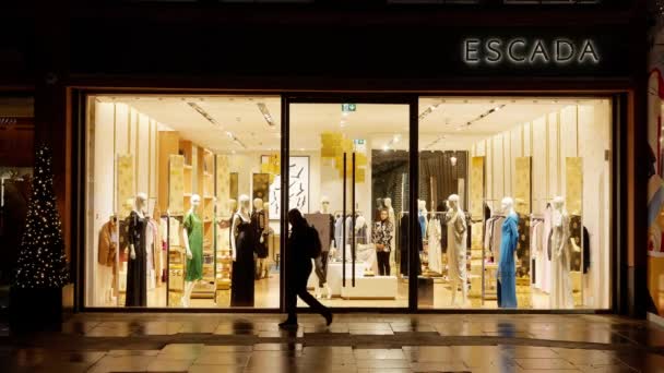 Escada Store Лондоне Челси London United Kingdom Decem20 2022 — стоковое видео