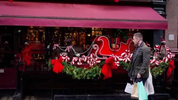 Λονδίνο Χριστούγεννα Είναι Ένα Υπέροχο Μέρος Ταξιδιωτική Φωτογραφία — Αρχείο Βίντεο