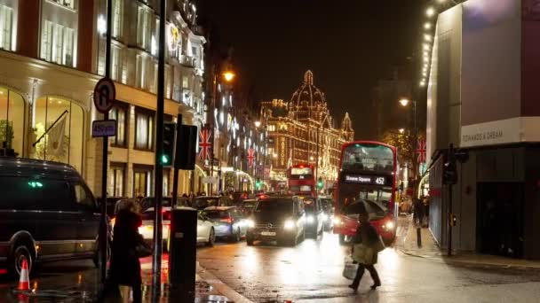 London Knightsbridge Piękne Drogie Miejsce London Zjednoczone Królestwo Grudnia 2022 — Wideo stockowe
