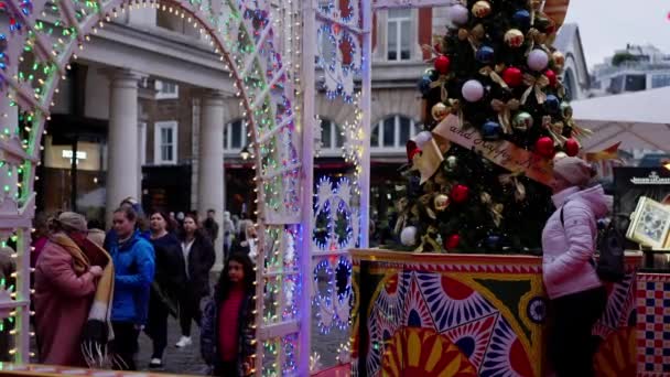 Dolce Gabbana Tent Covent Garden Фото Різдвяних Подорожей — стокове відео